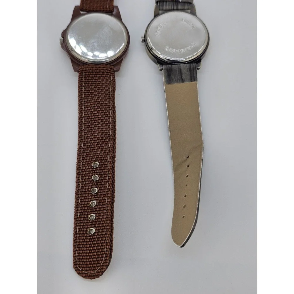 2X Men's‎ Analog Watches 40MM Brown Gray Dial Brown Gray Bands New Battery